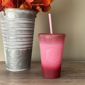 STARBUCKS Pink Blush Waxberry Ombre Studded Grande Tumbler
